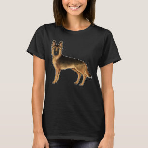 Black and Tan German Shepherd Cute Dog T-shirt
