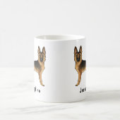 Black and Tan German Shepherd Dog met aangepaste n Koffiemok (Center)