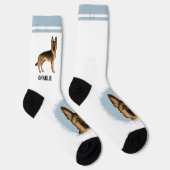 Black and Tan German Shepherd Dog met aangepaste n Sokken (Rechts)