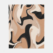 Black and Tan Marble Pattern Fleece Deken (Voorkant)