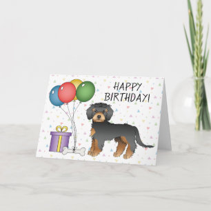 Black And Tan Mini Goldendoodle Gefeliciteerd Kaart