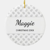 Black and Tan Piebald Long Hair Dachshund & Text Keramisch Ornament (Achterkant)