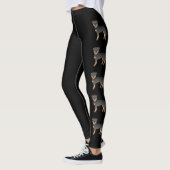 Black and Tan Rottweiler Cute Dogs Leggings (Links)