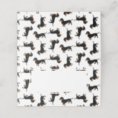 Black and Tan Tachshund Verjaardagsfeest (Buitenkant ongevouwen)