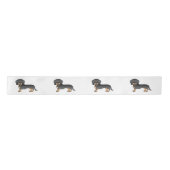 Black and Tan Wire Haire Dachshund Cartoon Dog Lint (Voorkant)