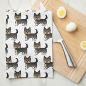 Black and Tan Yorkshire Terrier Dog Pattern Theedoek (Quarter Fold)