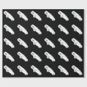 Black and White 1960 Austin-Healey Rendering Cadeaupapier (Vlak)