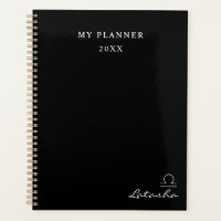 Black and White 2022 Libra Zodiac Sign Planner