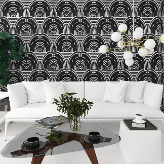 Black and White Abstract Behang