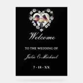 Black and White Acrylic Wedding Welcome Sign (Recto)