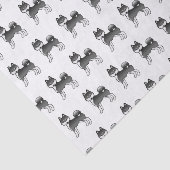 Black and White Alaskan Klee Kai Cute Dog Pattern Tissuepapier (Detail)