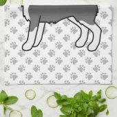 Black and White Alaskan Malamute Cute Dog Theedoek (Gevouwen)