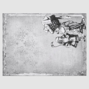 Black and White Alice in Wonderland met Duchess Tissuepapier