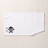 Black And White Angel Fish Design Monogrammed (Serviette à main)