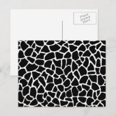 Black and White Animal Print Giraffe Pattern Briefkaart (Voorkant / Achterkant)
