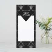 Black and White Art Deco Gatsby Program (Staand voorkant)