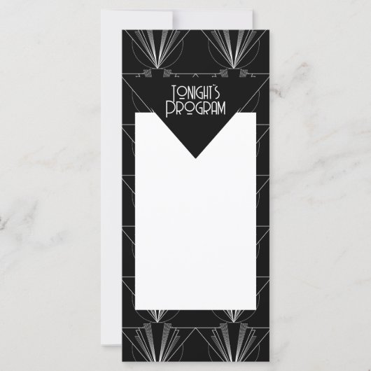 Black and White Art Deco Gatsby Program (Voorkant)