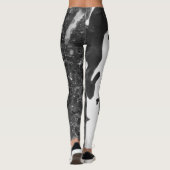 Black and white art texture painting legging (Dos)