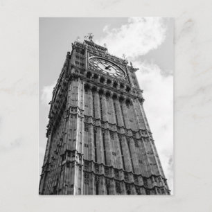 Black and White Big Ben Photography, Londen Briefkaart