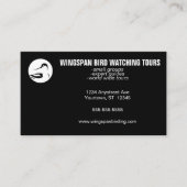 Black and White Bird Watching Wildlife Eco Tourism Visitekaartje (Voorkant)