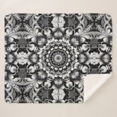 Black and White Bliss Sherpa Deken (Voorkant (horizontaal))