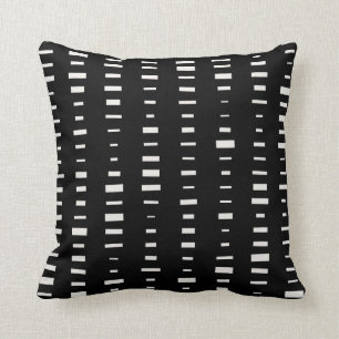 Black and White Block Stripe Pillow Kussen