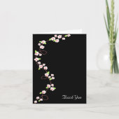 Black and White Blossom Dank je Bedankkaart (Voorkant)