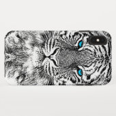 Black and White Blue Eyes Tiger Graphic Case-Mate iPhone Case (Achterkant (horizontaal))