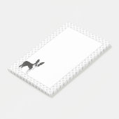 Black and White Boston Terrier Cartoon Dog & Paws Post-it® Notes (Schuin)