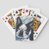 BLACK AND WHITE BOSTON TERRIER SPEELKAARTEN (Achterkant)