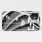 Black and White Botanical Illustration Curved Back Case-Mate iPhone Case (Achterkant (horizontaal))
