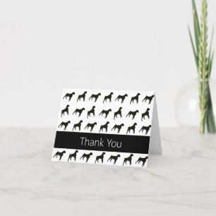 Black and White Boxer Dog Business Bedankt Opmerki