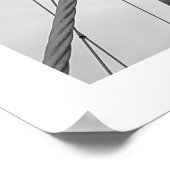 Black and White Brooklyn Bridge close-up Poster (Hoek)