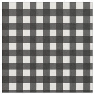 Black and White Buffalo Gingham Pset Pattern Stof