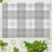 Black and White Buffalo Plaid Theedoek (Gevouwen)