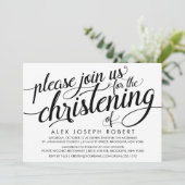 Black and White Calligraphy Uitnodiging voor het d (Staand voorkant)