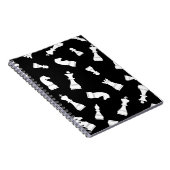 Black and White Chess Piece Pattern Notitieboek (Rechterzijde)