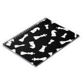 Black and White Chess Piece Pattern Notitieboek (Linkerzijde)