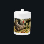 Black and white chicken<br><div class="desc">Poulet noir et blanc dans le coq de cour de ferme à la ferme Photo de Sandy Closs. "poulets amoureux" "poulet de la ferme" "poulet de la ferme" "poulet décoratif" "poulet coloré" "poulets collectionneurs" "animaux de la ferme" "gamebird" poule</div>