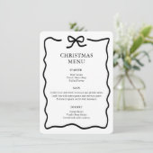 Black and White Christmas Menu (Staand voorkant)