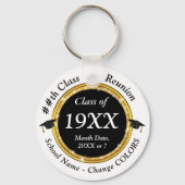 Black and White, Class Reunion Gift Ideas Sleutelhanger (Voorkant)