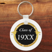 Black and White, Class Reunion Gift Ideas Sleutelhanger (Achterkant)
