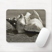 Black and White Conch Shell Muismat (Met muis)
