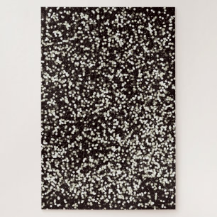 Black and White Confetti Pattern Zeer moeilijk Legpuzzel
