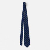 Black and White Corona Virus Pattern Blue Stropdas (Achterkant)