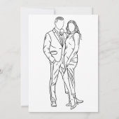 Black and White Couple Wedding Invitation (Dos)