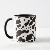 Black and White Cow Print Coffee Mug (Gauche)