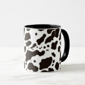 Black and White Cow Print Coffee Mug (Devant droit)