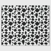 Black and White Cow Print Pattern Cadeaupapier (Vlak)