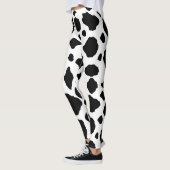 Black and White Cow Print Pattern Cute Leggings (Links)